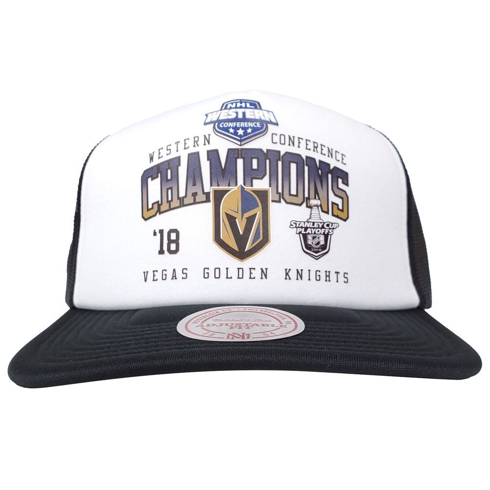 Vegas Golden Knights Mitchell & Ness NHL Trucker Hat Cap 2018‎ Champions NWT